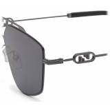 Fendi - Fendi O’Lock - Pilot Sunglasses - Ruthenium Black - Sunglasses - Fendi Eyewear