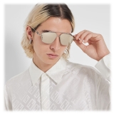 Fendi - Fendi O’Lock - Pilot Sunglasses - Dark Ruthenium Grey - Sunglasses - Fendi Eyewear