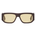 Fendi - Fendi Shadow - Occhiali da Sole Rettangolare - Marrone Giallo - Occhiali da Sole - Fendi Eyewear