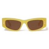 Stella McCartney - Falabella Rectangular Sunglasses - Shiny Opaline - Sunglasses - Stella McCartney Eyewear