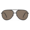 Stella McCartney - Pilot Metal Aviator Sunglasses - Matte Black - Sunglasses - Stella McCartney Eyewear