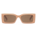 Stella McCartney - Statements Rectangular Sunglasses - Shiny Opaline Nude - Sunglasses - Stella McCartney Eyewear