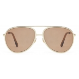 Stella McCartney - Pilot Metal Aviator Sunglasses - Shiny Light Gold - Sunglasses - Stella McCartney Eyewear