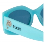 Emilio Pucci - Occhiali da Sole Rettangolare - Azzurro - Occhiali da Sole - Emilio Pucci Eyewear