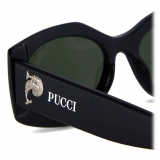 Emilio Pucci - Rectangular Sunglasses - Black - Sunglasses - Emilio Pucci Eyewear