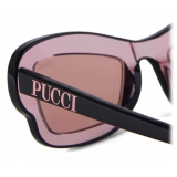 Emilio Pucci - Occhiali da Sole Rettangolare - Rosa Chiaro Nero - Occhiali da Sole - Emilio Pucci Eyewear