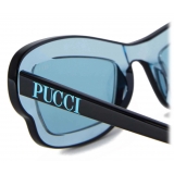 Emilio Pucci - Occhiali da Sole Rettangolare - Azzurro Nero - Occhiali da Sole - Emilio Pucci Eyewear
