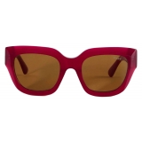 Emilio Pucci - Occhiali da Sole Squadrati - Rosso Mattone - Occhiali da Sole - Emilio Pucci Eyewear