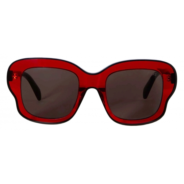 Emilio Pucci - Square Sunglasses - Dark Red Black - Sunglasses - Emilio Pucci Eyewear