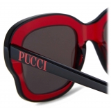 Emilio Pucci - Square Sunglasses - Dark Red Black - Sunglasses - Emilio Pucci Eyewear