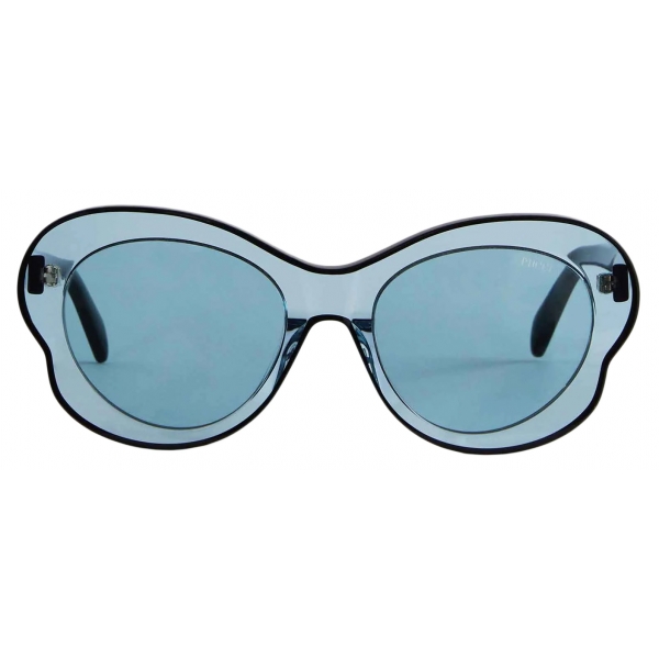 Emilio Pucci - Round Sunglasses - Cerulean Blue Black - Sunglasses - Emilio Pucci Eyewear