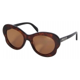 Emilio Pucci - Occhiali da Sole Rotondi - Marrone Scuro Nero - Occhiali da Sole - Emilio Pucci Eyewear