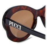 Emilio Pucci - Round Sunglasses - Dark Brown Black - Sunglasses - Emilio Pucci Eyewear
