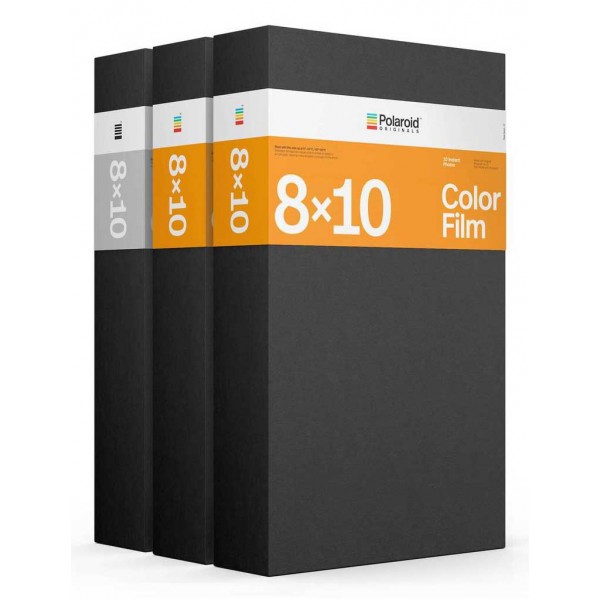 Polaroid Originals - Pacco Triplo Pellicole Core Colorate per 8x10 - Frame Nero - Film per Polaroid 8x10 Camera