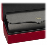 Cartier - Pilot - Platinum Black Grey Lenses - Santos de Cartier Collection - Sunglasses