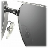 Cartier - Pilot - Platinum Black Grey Lenses - Santos de Cartier Collection - Sunglasses