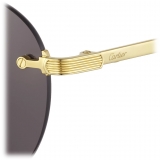 Cartier - Round - Gold Gray - Signature C de Cartier Collection - Sunglasses - Cartier Eyewear