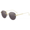 Cartier - Round - Gold Gray - Signature C de Cartier Collection - Sunglasses - Cartier Eyewear