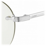 Cartier - Round - Platinum Blue Photochromic Lenses - Signature C de Cartier Collection - Sunglasses - Cartier Eyewear