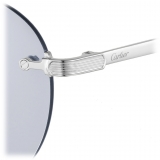 Cartier - Round - Platinum Blue Photochromic Lenses - Signature C de Cartier Collection - Sunglasses - Cartier Eyewear