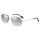 Cartier - Round - Platinum Blue Photochromic Lenses - Signature C de Cartier Collection - Sunglasses - Cartier Eyewear