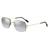 Cartier - Rotondi - Platino Lenti Blu Fotocromatiche - Signature C de Cartier Collection - Occhiali da Sole - Cartier Eyewear