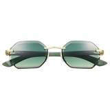 Cartier - Square - Green Wood Gold Green Lenses - Signature C de Cartier Collection - Sunglasses - Cartier Eyewear