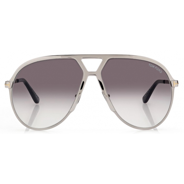 Tom Ford - Xavier Sunglasses - Occhiali da Sole Pilota Oversized - Argento - FT1060 - Occhiali da Sole - Tom Ford Eyewear