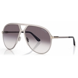 Tom Ford - Xavier Sunglasses - Oversized Pilot Sunglasses - Silver - FT1060 - Sunglasses - Tom Ford Eyewear