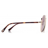 Tom Ford - Rio Sunglasses - Occhiali da Sole Pilota - Oro Viola Sfumato - FT1028 - Occhiali da Sole - Tom Ford Eyewear