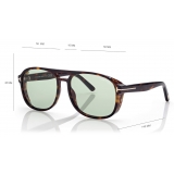 Tom Ford - Rosco Sunglasses - Occhiali da Sole Navigatore - Havana Scuro - FT1022 - Occhiali da Sole - Tom Ford Eyewear