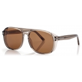 Tom Ford - Rosco Sunglasses - Occhiali da Sole Navigatore - Marrone Chiaro - FT1022 - Occhiali da Sole - Tom Ford Eyewear
