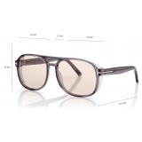 Tom Ford - Rosco Sunglasses - Occhiali da Sole Navigatore - Grigio - FT1022 - Occhiali da Sole - Tom Ford Eyewear