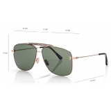 Tom Ford - Jaden Sunglasses - Navigator Sunglasses - Rose Gold Green - FT1017 - Sunglasses - Tom Ford Eyewear