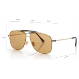 Tom Ford - Jaden Sunglasses - Occhiali da Sole Navigatore - Marrone - FT1017 - Occhiali da Sole - Tom Ford Eyewear