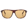 Tom Ford - Prescott Sunglasses - Occhiali da Sole Pilota - Havana Scuro - FT1027 - Occhiali da Sole - Tom Ford Eyewear