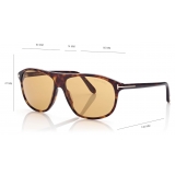 Tom Ford - Prescott Sunglasses - Pilot Sunglasses - Dark Havana - FT1027 - Sunglasses - Tom Ford Eyewear