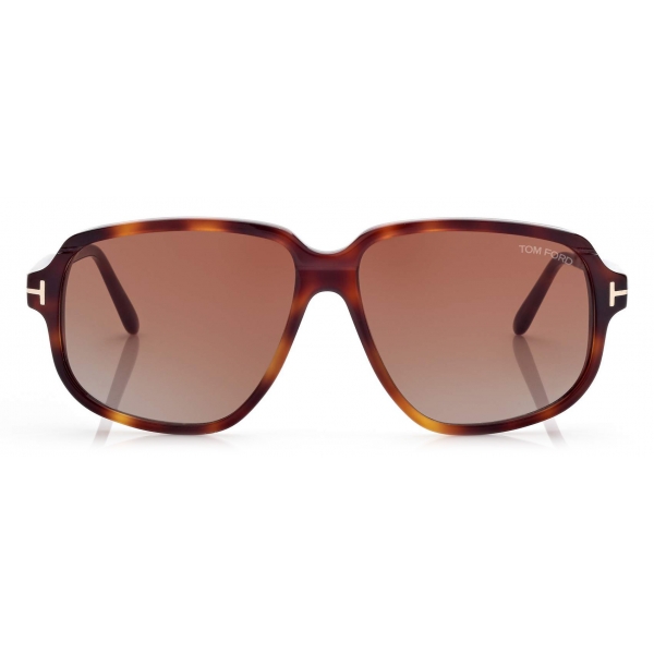 Tom Ford - Anton Sunglasses - Occhiali da Sole Squadrati - Havana Scuro - FT1024 - Occhiali da Sole - Tom Ford Eyewear