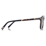 Tom Ford - Jayson Sunglasses - Occhiali da Sole Rotondi - Havana Scuro - FT1020 - Occhiali da Sole - Tom Ford Eyewear