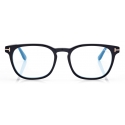 Tom Ford - Blue Block Round Opticals - Occhiali da Vista Rotondi - Nero - FT5868-B - Occhiali da Vista - Tom Ford Eyewear