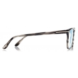 Tom Ford - Blue Block Round Opticals - Round Optical Glasses - Grey - FT5868-B - Optical Glasses - Tom Ford Eyewear