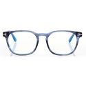 Tom Ford - Blue Block Round Opticals - Occhiali da Vista Rotondi - Blu - FT5868-B - Occhiali da Vista - Tom Ford Eyewear
