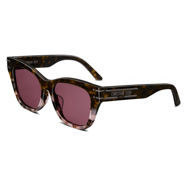 Dior - Sunglasses - DiorSignature B4F - Brown Pink Tortoiseshell Burgundy - Dior Eyewear