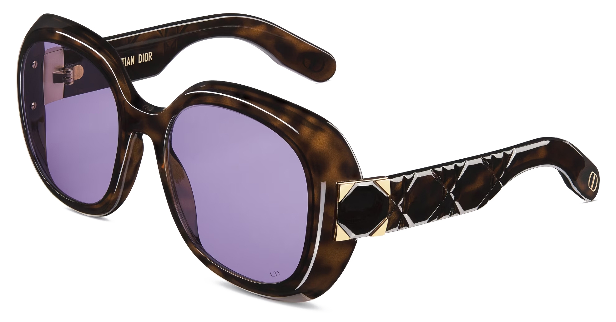 Dior Sunglasses Lady 95.22 R2I Brown Tortoiseshell Purple Dior Eyewear Avvenice