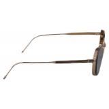Thom Browne - Occhiali da Sole Rotondi in Titanio - Oro Nero - Thom Browne Eyewear