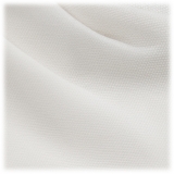 Avvenice - Cape - Precious Cashmere Keffiyeh - Pure Satin White - Handmade in Italy - Exclusive Luxury Collection