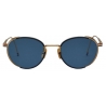 Thom Browne - Occhiali da Sole Rotondi in Titanio - Oro Navy - Thom Browne Eyewear