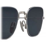 Thom Browne - Titanium Square Sunglasses - Silver Black - Thom Browne Eyewear