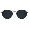 Thom Browne - Titanium Round Sunglasses - Brushed Gold Black - Thom Browne Eyewear