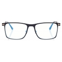 Tom Ford - Blue Block Square Opticals - Square Optical Glasses - Black - FT5865-B - Optical Glasses - Tom Ford Eyewear